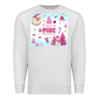 Oatmeal Heather dreaming of a pink christmas Premium Sweatshirt - MaliasSmallBusiness
