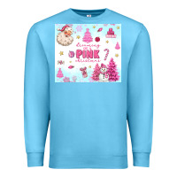 Ocean Blue dreaming of a pink christmas Premium Sweatshirt - MaliasSmallBusiness
