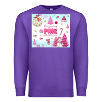Purple dreaming of a pink christmas Premium Sweatshirt - MaliasSmallBusiness