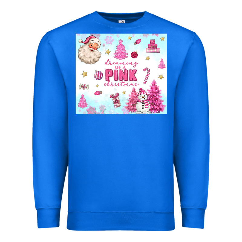 Dreaming Of A Pink Christmas Premium Sweatshirt by MaliasSmallBusiness | Teevron