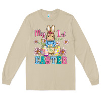 Mushroom my first easter with baby bunny and eggs Long Sleeve Tee - AdoDesignShop