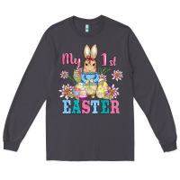 Smoke my first easter with baby bunny and eggs Long Sleeve Tee - AdoDesignShop
