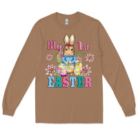 Toasted Coconut my first easter with baby bunny and eggs Long Sleeve Tee - AdoDesignShop