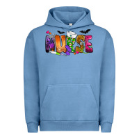 Pigment Pebble Blue Nurse Halloween Urban Hoodie - NancyCooperArtShop