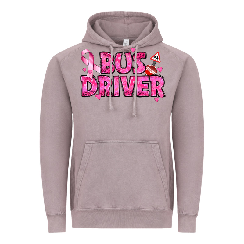 Breast Cancer Bus Driver Vintage Hoodie by texasbilliewilder | Teevron
