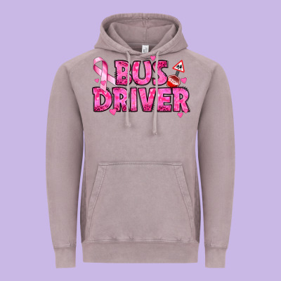 Breast Cancer Bus Driver Vintage Hoodie Designed By Texasbilliewilder