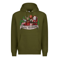 Army Green Merry Christmas Premium Hoodie - SublimationCraftShop