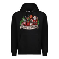 Black Merry Christmas Premium Hoodie - SublimationCraftShop
