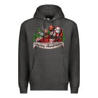 Charcoal Heather Merry Christmas Premium Hoodie - SublimationCraftShop