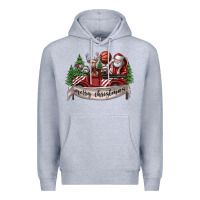 Heather Grey Merry Christmas Premium Hoodie - SublimationCraftShop