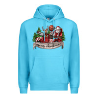 Ocean Blue Merry Christmas Premium Hoodie - SublimationCraftShop