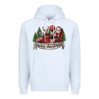 White Merry Christmas Premium Hoodie - SublimationCraftShop