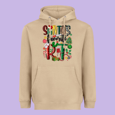Santas Favorite Rt Nurse Heavyweight Hoodie Designed By Maliassmallbusiness