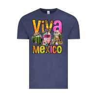 Vintage Denim viva mexico mexican coffee cups Vintage Tee - FaDigitalArtStudio