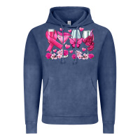 Vintage Denim breast cancer wine glasses Vintage Hoodie - texasbilliewilder