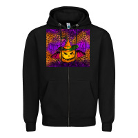 Black halloween jack o'lantern tumbler Zipper Hoodie - Jasminsmagicworld