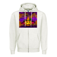 Oatmeal Heather halloween jack o'lantern tumbler Zipper Hoodie - Jasminsmagicworld