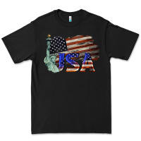 Black usa  statue of liberty Premium Tee - BarkalooDesign
