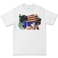 White usa  statue of liberty Premium Tee - BarkalooDesign