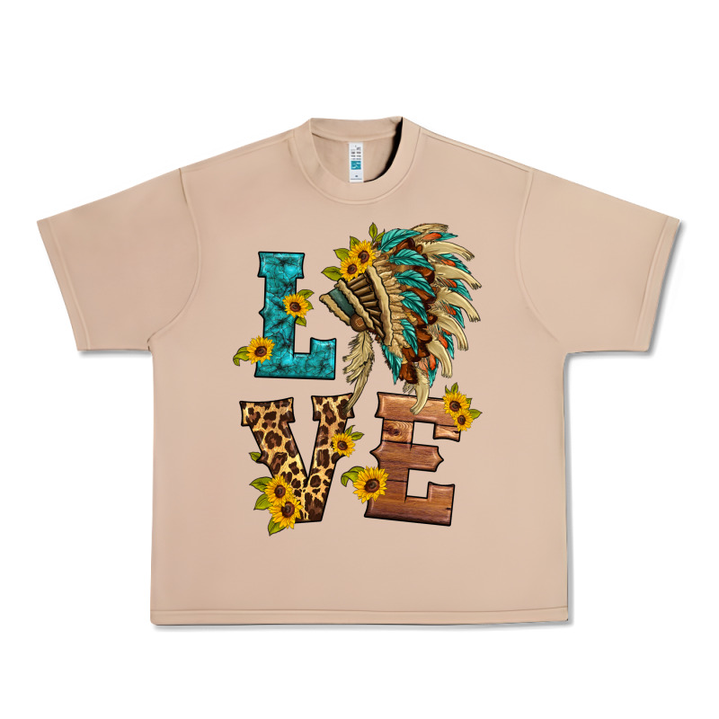 Love Indian Headdress Urban Heavy Tee by HRA Design Shop | Teevron