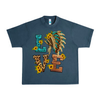 Midnight Navy love indian headdress Urban Heavy Tee - HRA Design Shop