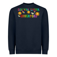 Navy see you later educators  libbey glass Heavyweight Sweatshirt - HRA Design Shop