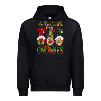 Black Chillin' with my gnomes Urban Hoodie - NancyCooperArtShop