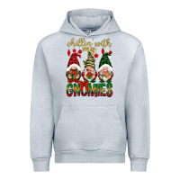 Heather Grey Chillin' with my gnomes Urban Hoodie - NancyCooperArtShop