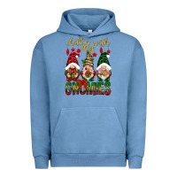 Pigment Pebble Blue Chillin' with my gnomes Urban Hoodie - NancyCooperArtShop