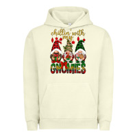 Pigment Pistachio Chillin' with my gnomes Urban Hoodie - NancyCooperArtShop