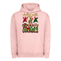 Pigment Salmon Chillin' with my gnomes Urban Hoodie - NancyCooperArtShop