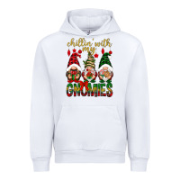 White Chillin' with my gnomes Urban Hoodie - NancyCooperArtShop