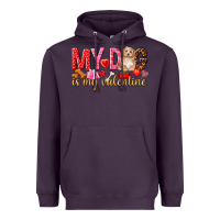 Plum my dog is my valentine Heavyweight Hoodie - NancyCooperArtShop