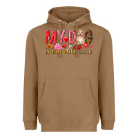 Toasted Coconut my dog is my valentine Heavyweight Hoodie - NancyCooperArtShop