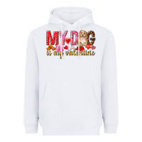 White my dog is my valentine Heavyweight Hoodie - NancyCooperArtShop