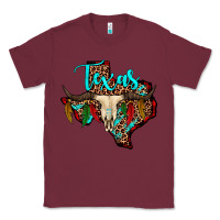 Burgundy bullskull texas map Classic Tee - JahusDesignShop