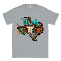 Heather Grey bullskull texas map Classic Tee - JahusDesignShop