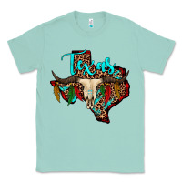 Seafoam bullskull texas map Classic Tee - JahusDesignShop