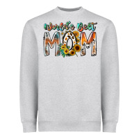 Heather Grey world is best mom Heavyweight Sweatshirt - RacoonDesign