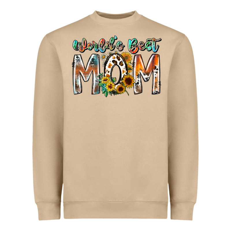 World Is Best Mom Heavyweight Sweatshirt by RacoonDesign | Teevron