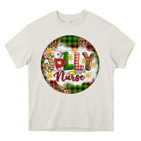 Cream Christmas Jolly Nurse Heavy Core Tee - Artiststas