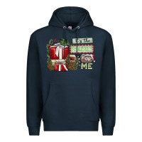 Navy It's The Present For Me Premium Hoodie - SublimationCraftShop