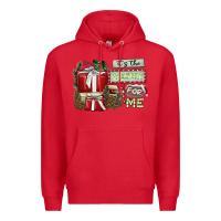 Red It's The Present For Me Premium Hoodie - SublimationCraftShop
