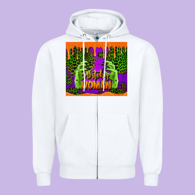 Witchy Woman Halloween Tumbler Zipper Hoodie Designed By Jasminsmagicworld