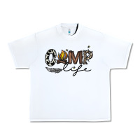 White camp life Urban Heavy Tee - CowhideDigitalArt
