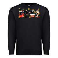 Black christmas cats Premium Sweatshirt - MaliasSmallBusiness