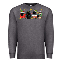 Charcoal Heather christmas cats Premium Sweatshirt - MaliasSmallBusiness