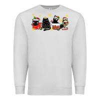 Dove Grey christmas cats Premium Sweatshirt - MaliasSmallBusiness