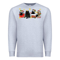 Heather Grey christmas cats Premium Sweatshirt - MaliasSmallBusiness