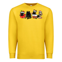 Lemon christmas cats Premium Sweatshirt - MaliasSmallBusiness